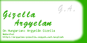 gizella argyelan business card